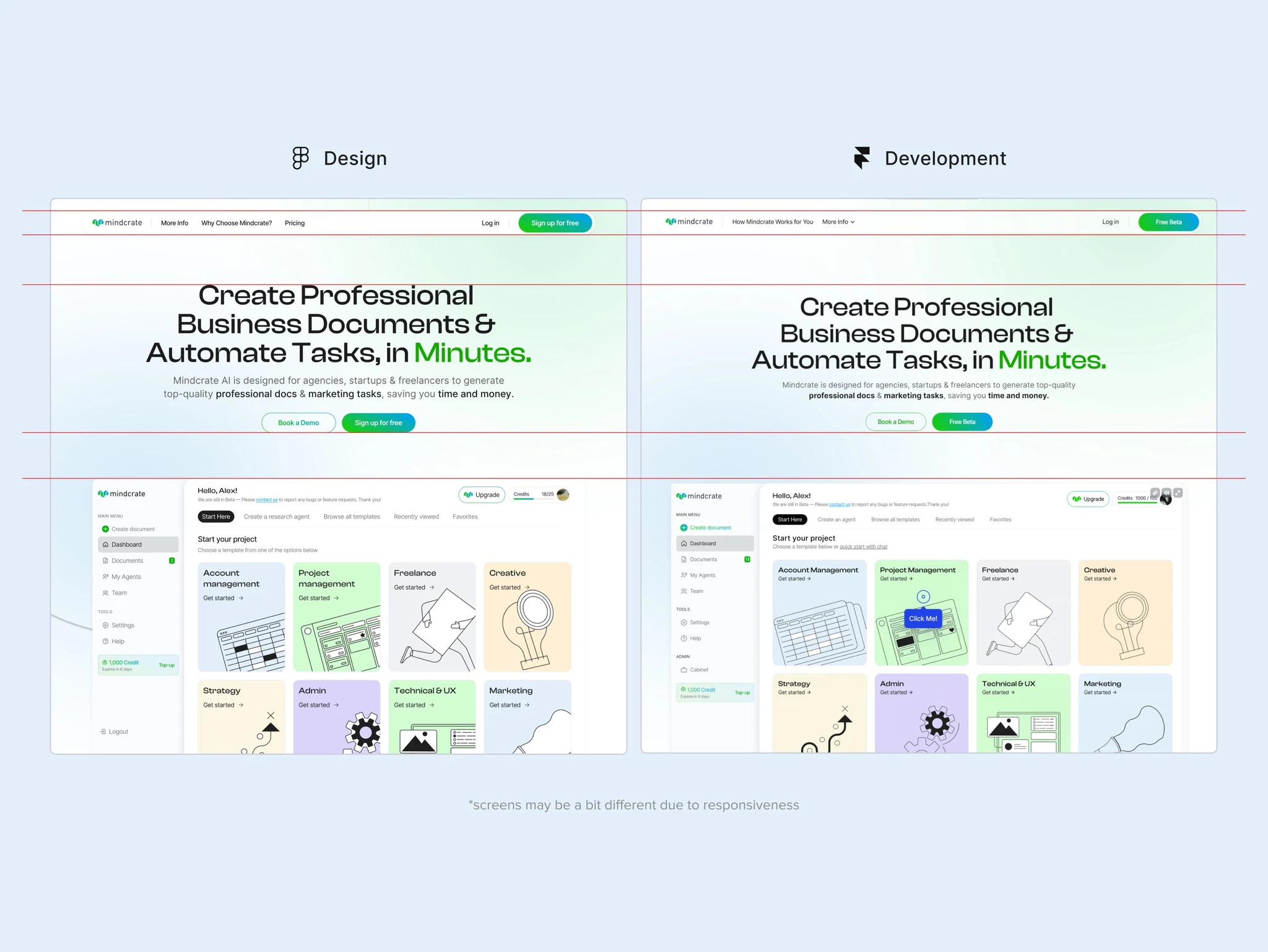 design vs development